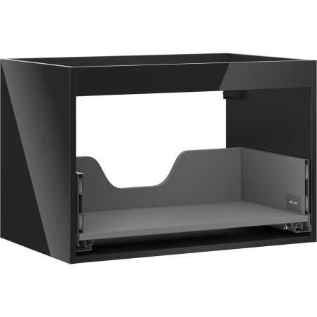 Mexen Box-A spintelės po praustuvu korpusas 70 cm, 1 stalčius, juodas blizgus - 91AX0-0700-470-1-70
