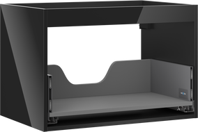 Mexen Box-A korpuso vonios spintelė po kriaukle 70 cm, 1 stalčius, juodas blizgus - 91AX0-0700-470-1-70
