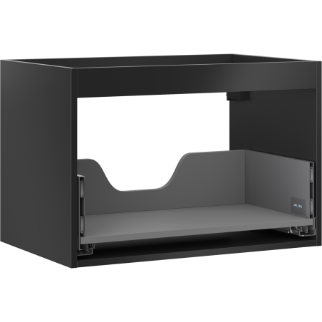 Mexen Box-A vonios spintelės korpusas 70 cm, 1 stalčius, juodas matinis - 91AX0-0700-470-1-71