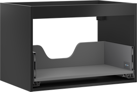 Mexen Box-A vonios spintelės korpusas 70 cm, 1 stalčius, juodas matinis - 91AX0-0700-470-1-71