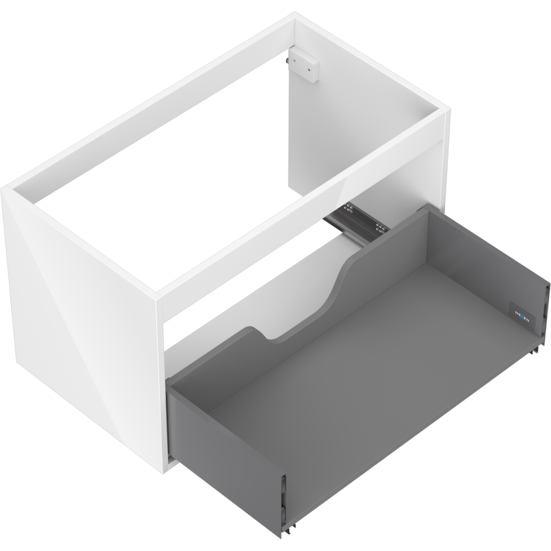 Mexen Box-A spintelės korpusas po praustuvu 80 cm, 1 stalčius, blizgi balta - 91AX0-0800-470-1-00