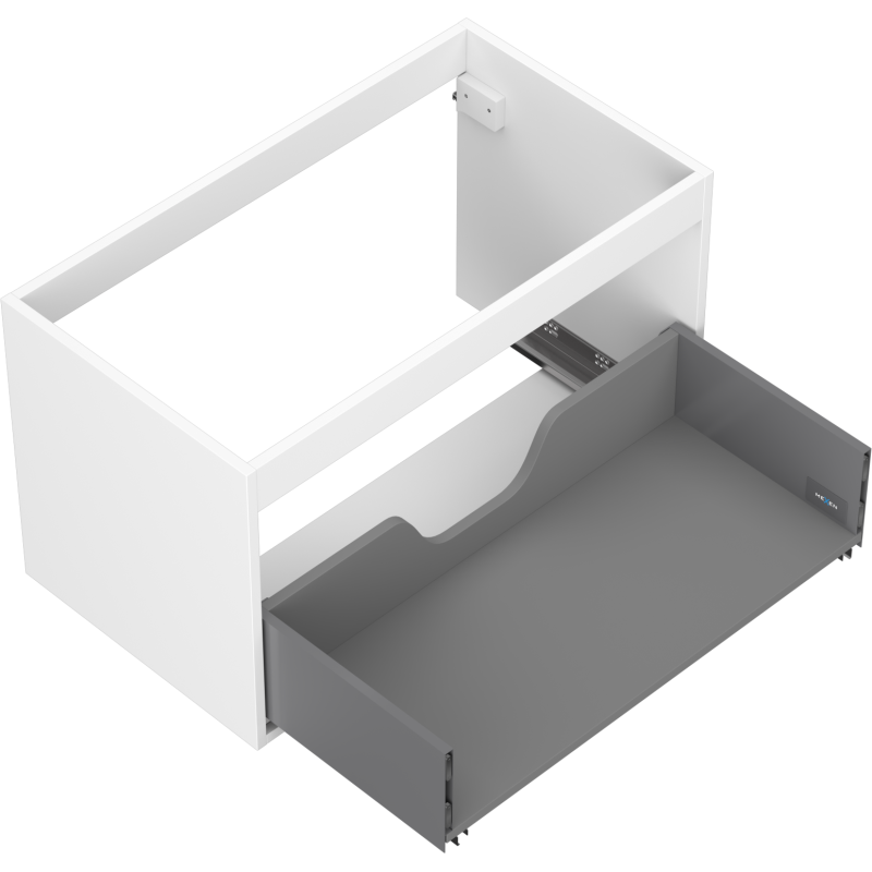 Mexen Box-A spintelės korpusas po praustuvu 80 cm, 1 stalčius, baltas matinis - 91AX0-0800-470-1-01