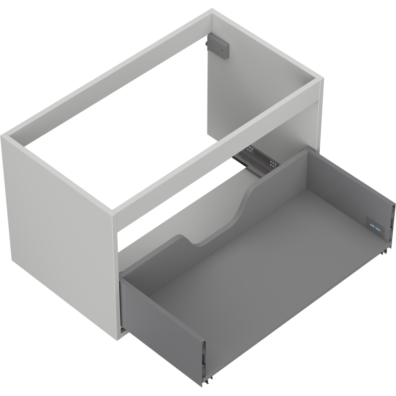 Mexen Box-A vonios spintelės korpusas po praustuvu 80 cm, 1 stalčius, pilkas matinis - 91AX0-0800-470-1-62