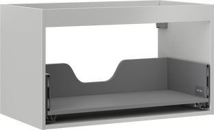 Mexen Box-A vonios spintelės korpusas po praustuvu 80 cm, 1 stalčius, pilkas matinis - 91AX0-0800-470-1-62