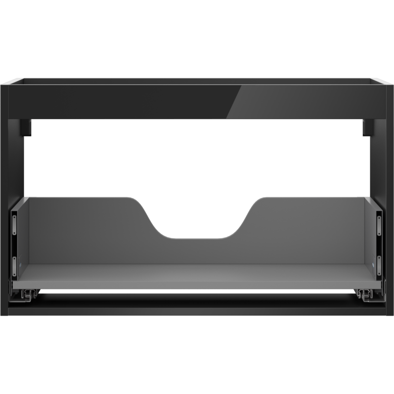 Mexen Box-A spintelės korpusas po praustuve 80 cm, 1 stalčius, juodas blizgesys - 91AX0-0800-470-1-70