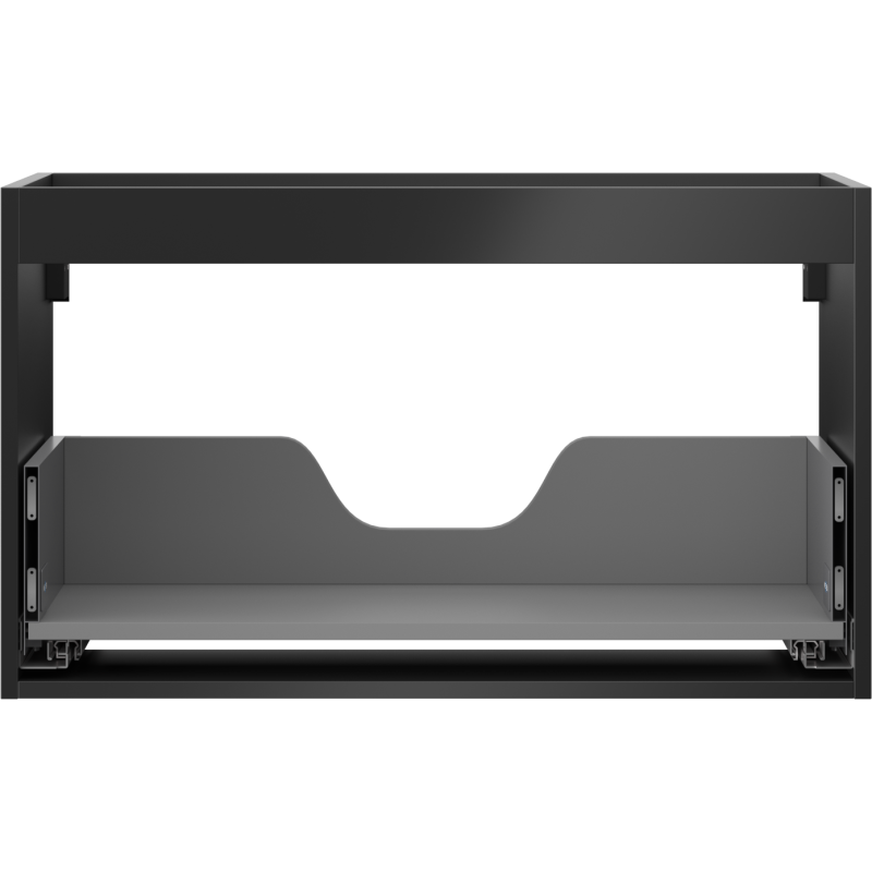 Mexen Box-A spintelės po praustuvu korpusas 80 cm, 1 stalčius, juodas matinis - 91AX0-0800-470-1-71