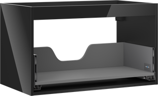 Mexen Box-A spintelės korpusas po praustuve 80 cm, 1 stalčius, juodas blizgesys - 91AX0-0800-470-1-70