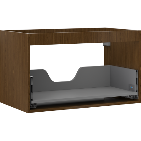 Mexen Box-A pakabinamos spintelės korpusas po praustuve 80 cm, 1 stalčius, riešutas - 91AX0-0800-470-1-86