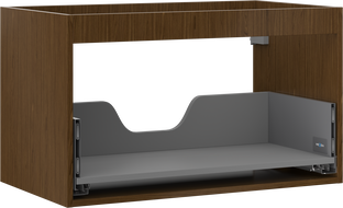 Mexen Box-A pakabinamos spintelės korpusas po praustuve 80 cm, 1 stalčius, riešutas - 91AX0-0800-470-1-86