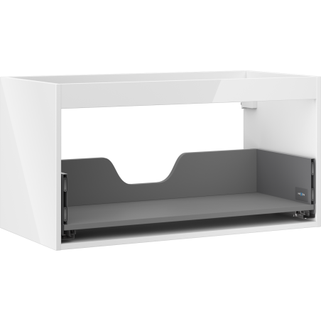 Mexen Box-A korpuso spintelė po praustuvu 90 cm, 1 stalčius, baltas blizgesys - 91AX0-0900-470-1-00