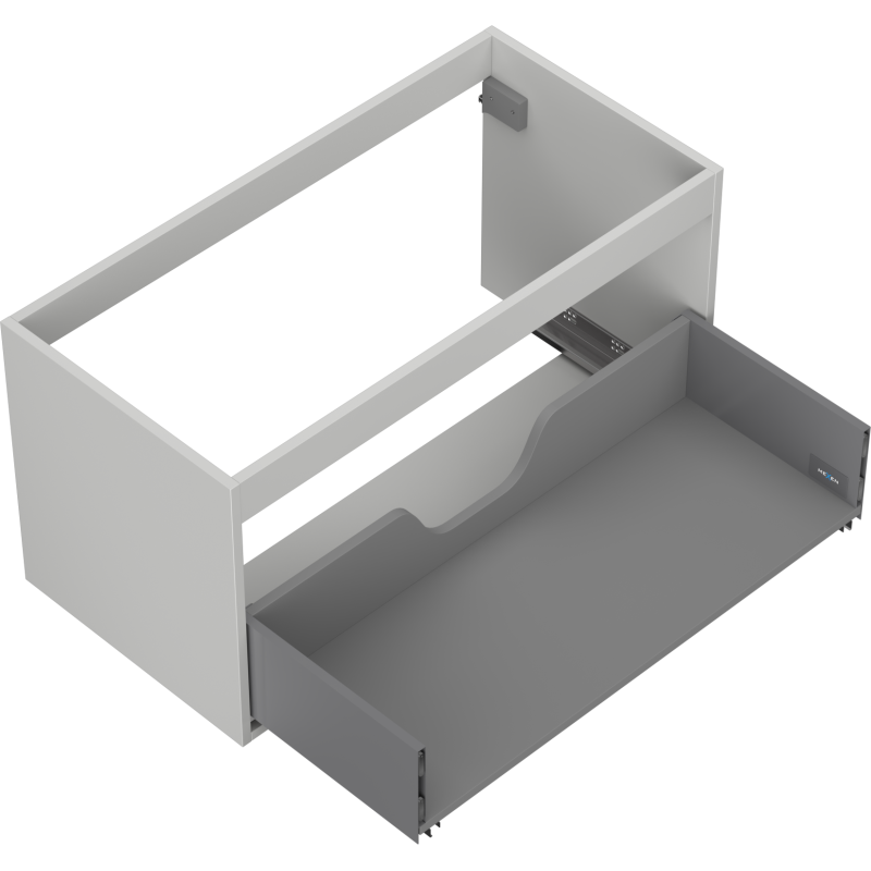 Mexen Box-A korpus po kriaukle 90 cm, 1 stalčius, pilka matinė - 91AX0-0900-470-1-62