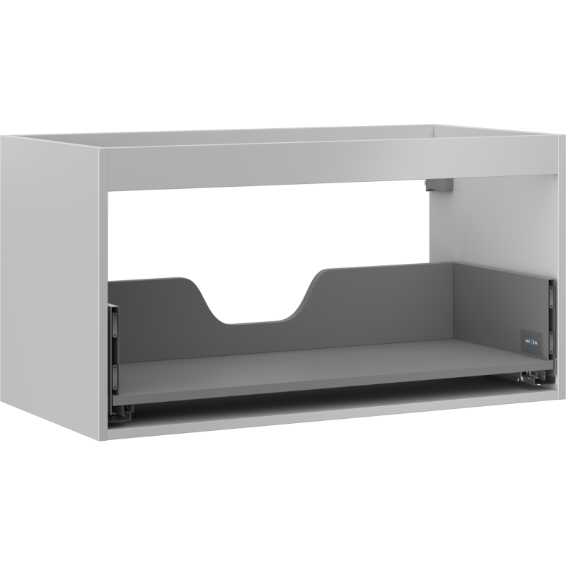 Mexen Box-A korpus po kriaukle 90 cm, 1 stalčius, pilka matinė - 91AX0-0900-470-1-62
