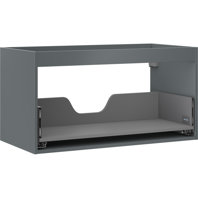 Mexen Box-A korpuso praustuvo spintelė 90 cm, 1 stalčius, matinė grafito - 91AX0-0900-470-1-66