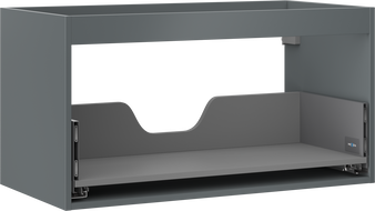 Mexen Box-A korpuso praustuvo spintelė 90 cm, 1 stalčius, matinė grafito - 91AX0-0900-470-1-66