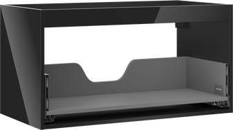 Mexen Box-A praustuvo spintele 90 cm, 1 stalčius, juodas blizgus - 91AX0-0900-470-1-70