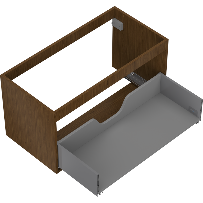 Mexen Box-A pastatomos spintelės korpusas 90 cm, 1 stalčius, riešutas - 91AX0-0900-470-1-86