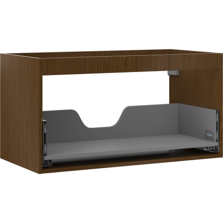 Mexen Box-A pastatomos spintelės korpusas 90 cm, 1 stalčius, riešutas - 91AX0-0900-470-1-86