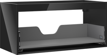 Mexen Box-A spintelės korpusas po praustuvu 100 cm, 1 stalčius, juoda blizgi - 91AX0-1000-470-1-70