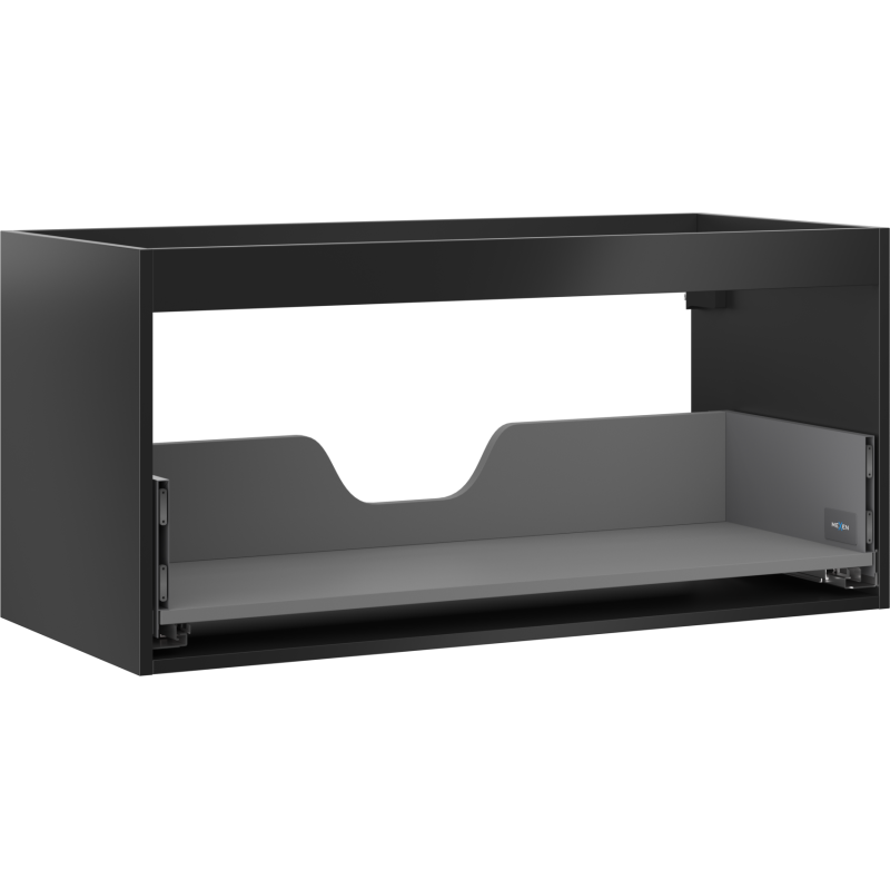 Mexen Box-A praustuvas spintelės korpusas 100 cm, 1 stalčius, juodas matinis - 91AX0-1000-470-1-71