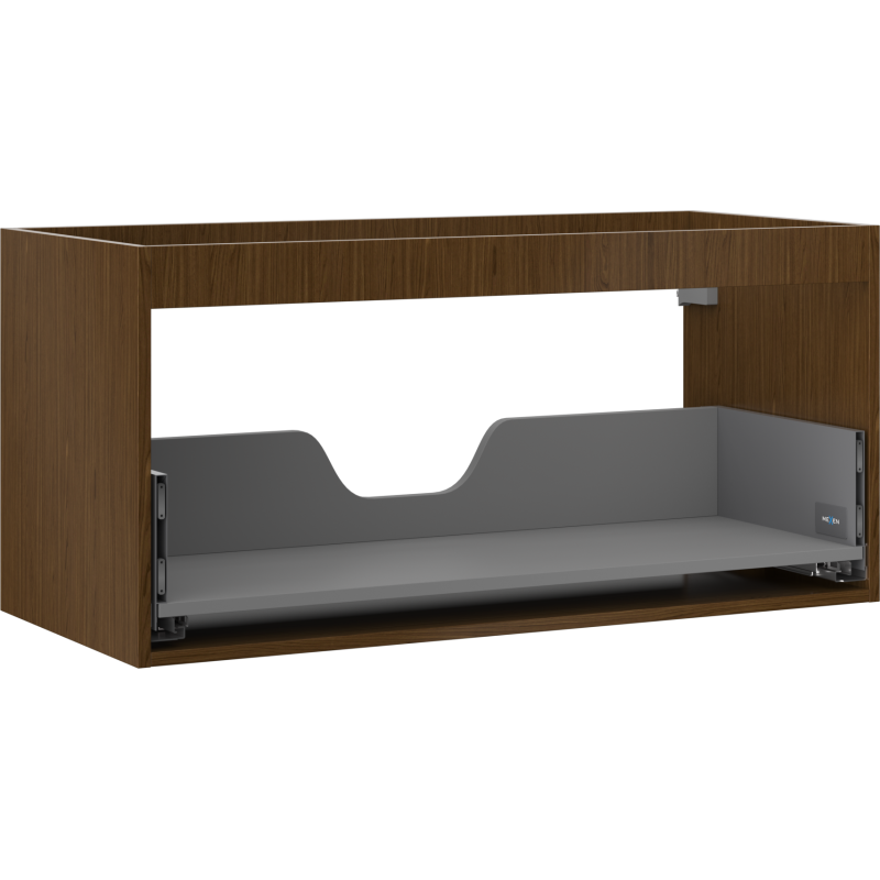 Mexen Box-A spintelės korpusas po praustuvu 100 cm, 1 stalčius, riešutas - 91AX0-1000-470-1-86