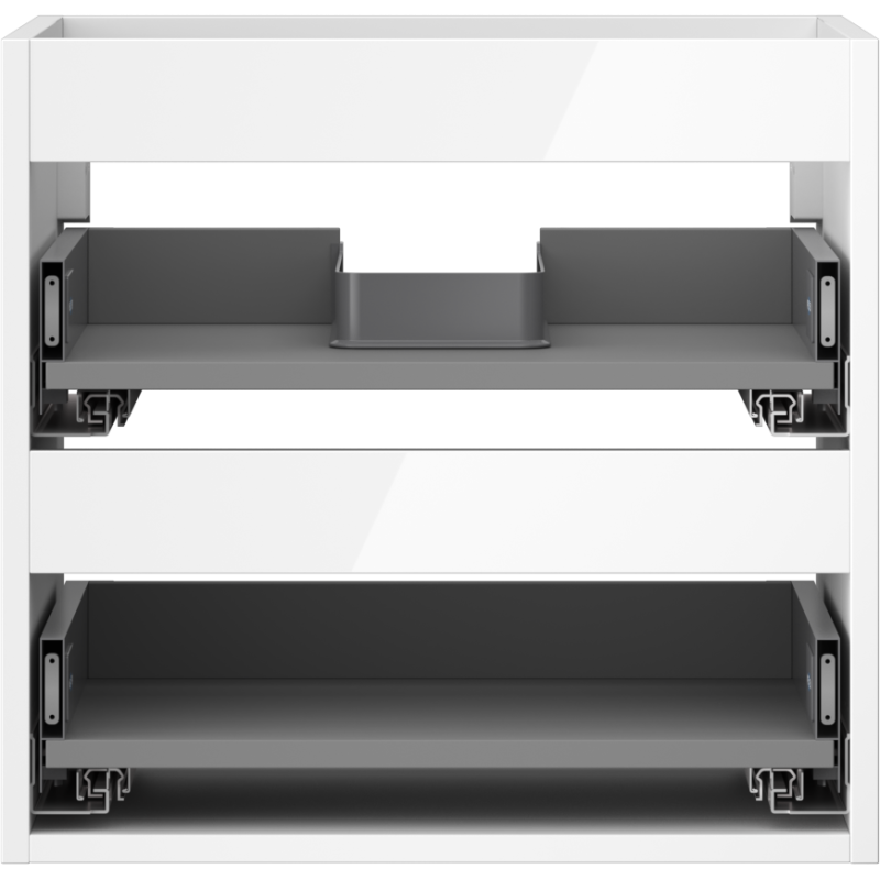 Mexen Box-A korpus po praustuvu 50 cm, 2 stalčiai, baltas blizgesys - 91AX0-0500-470-2-00