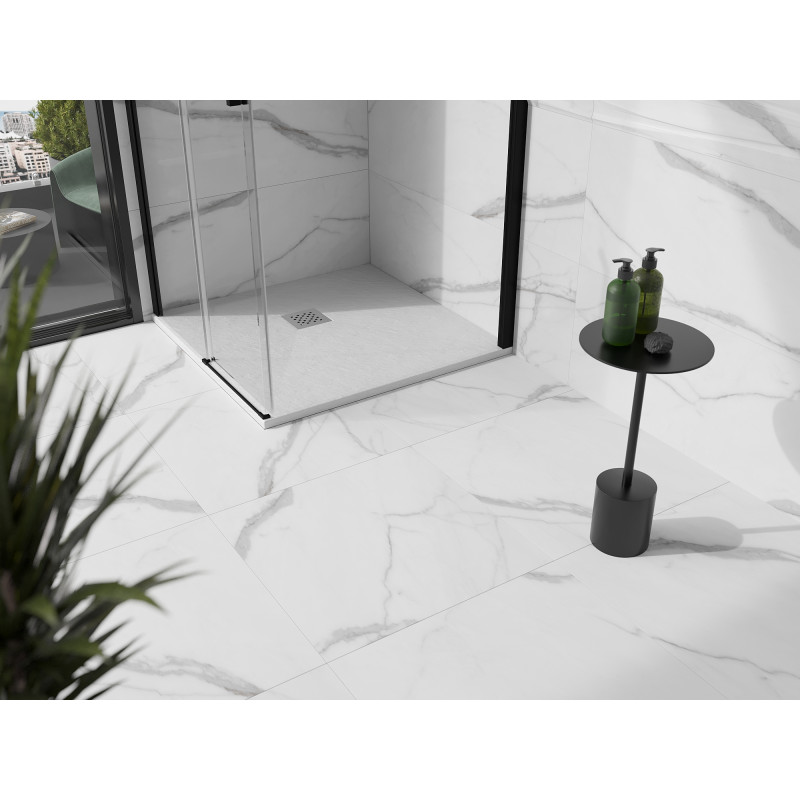 Mexen Stone+ Kompozitinis kvadratinis dušo padėklas 70 x 70 cm, baltas - 44107070