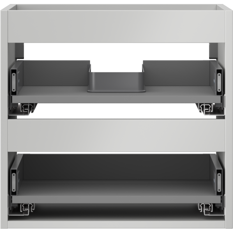 Mexen Box-A spintelės korpusas po kriaukle 50 cm, 2 stalčiai, pilkai matinė - 91AX0-0500-470-2-62