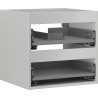 Mexen Box-A spintelės korpusas po kriaukle 50 cm, 2 stalčiai, pilkai matinė - 91AX0-0500-470-2-62