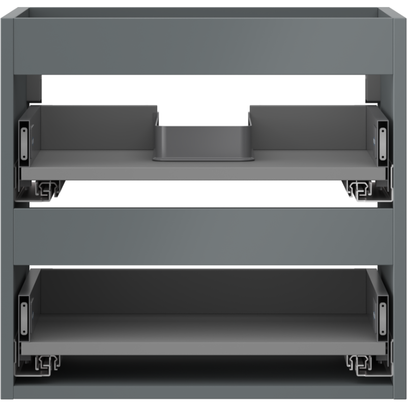 Mexen Box-A vonios spintelės korpusas 50 cm, 2 stalčiai, matinė grafito spalva - 91AX0-0500-470-2-66