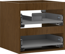 Mexen Box-A vonios spintelės korpusas 50 cm, 2 stalčiai, riešutas - 91AX0-0500-470-2-86