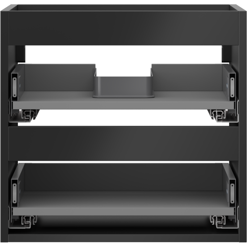 Mexen Box-A vonios spintelės korpusas 50 cm, 2 stalčiai, juoda matinė - 91AX0-0500-470-2-71