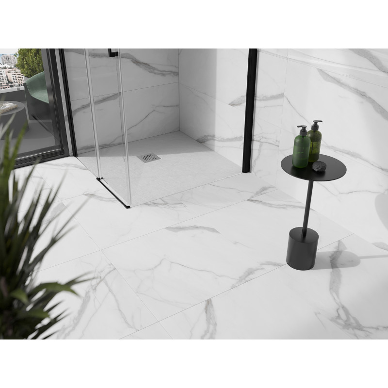 Mexen Stone+ Kompozitinis kvadratinis dušo padėklas 70 x 70 cm, baltas - 44107070