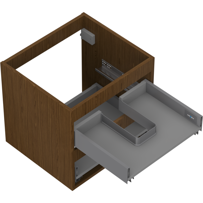Mexen Box-A vonios spintelės korpusas 50 cm, 2 stalčiai, riešutas - 91AX0-0500-470-2-86