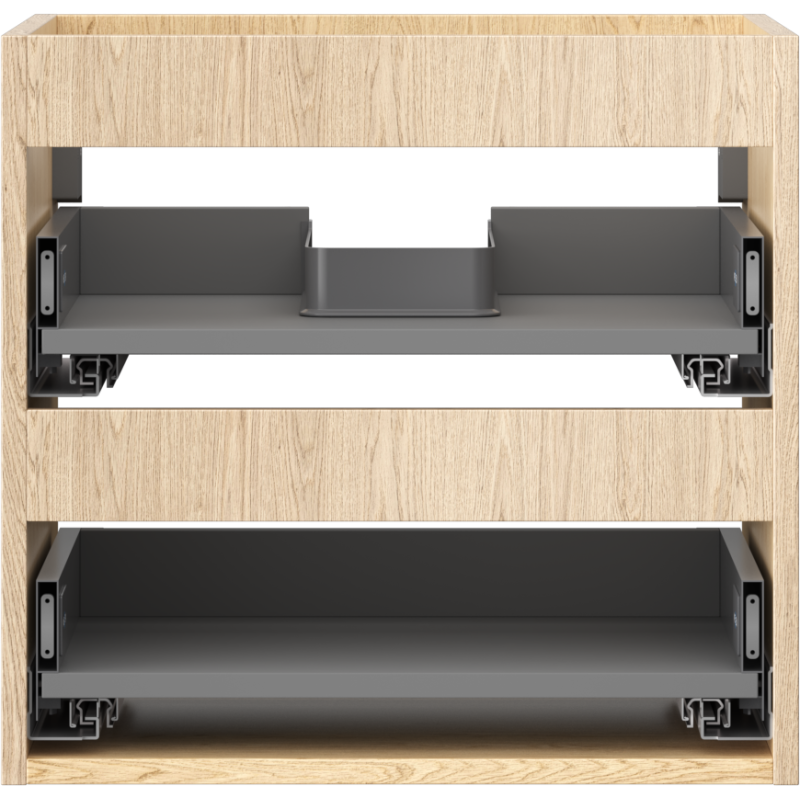 Mexen Box-A spintelės korpusas po praustuvu 50 cm, 2 stalčiai, ąžuolas - 91AX0-0500-470-2-81