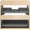 Mexen Box-A korpus spintelės po praustuvu 50 cm, 2 stalčiai, ąžuolas - 91AX0-0500-470-2-81