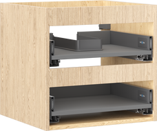 Mexen Box-A spintelės korpusas po praustuvu 50 cm, 2 stalčiai, ąžuolas - 91AX0-0500-470-2-81
