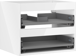 Mexen Box-A praustuvo spintelės korpusas 60 cm, 2 stalčiai, blizganti balta - 91AX0-0600-470-2-00