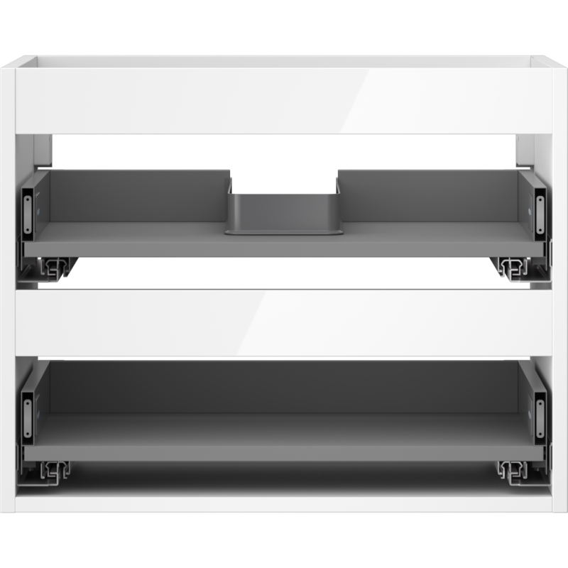 Mexen Box-A korpus kriauklės baldo 60 cm, 2 stalčiai, balta blizgi - 91AX0-0600-470-2-00