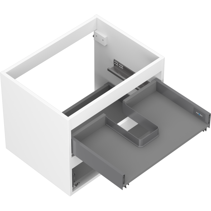 Mexen Box-A spintelės korpusas po praustuvu 60 cm, 2 stalčiai, baltas matinis - 91AX0-0600-470-2-01