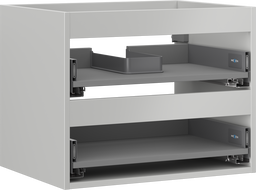 Mexen Box-A praustuvo spintelės rėmas 60 cm, 2 stalčiai, pilka matinė - 91AX0-0600-470-2-62