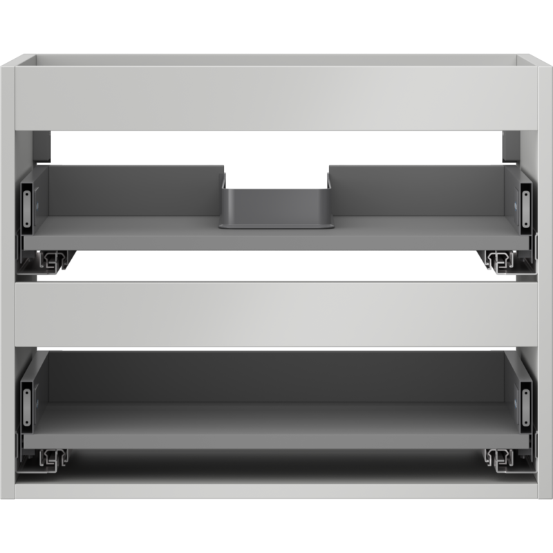 Mexen Box-A korpus praustuvo spintelės 60 cm, 2 stalčiai, pilka matinė - 91AX0-0600-470-2-62