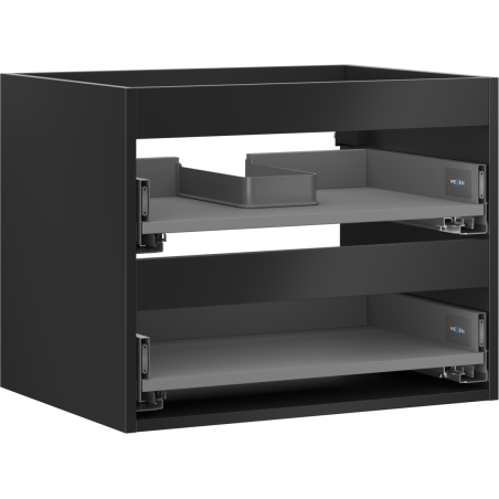 Mexen Box-A spintele po praustuvu 60 cm, 2 stalčiai, juoda matinė - 91AX0-0600-470-2-71