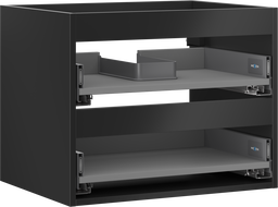 Mexen Box-A spintele po praustuvu 60 cm, 2 stalčiai, juoda matinė - 91AX0-0600-470-2-71