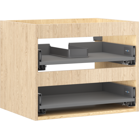 Mexen Box-A vonios spintelės korpusas 60 cm, 2 stalčiai, ąžuolas - 91AX0-0600-470-2-81