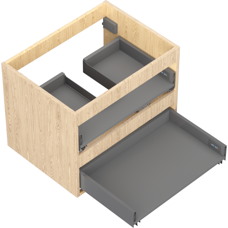 Mexen Box-A vonios spintelės korpusas 60 cm, 2 stalčiai, ąžuolas - 91AX0-0600-470-2-81