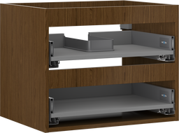 Mexen Box-A spintelės korpusas po praustuvu 60 cm, 2 stalčiai, riešutas - 91AX0-0600-470-2-86