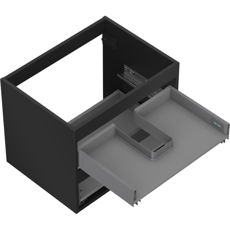 Mexen Box-A 60 cm spintelės karkasas, 2 stalčiai, juodas matinis - 91AX0-0600-470-2-71
