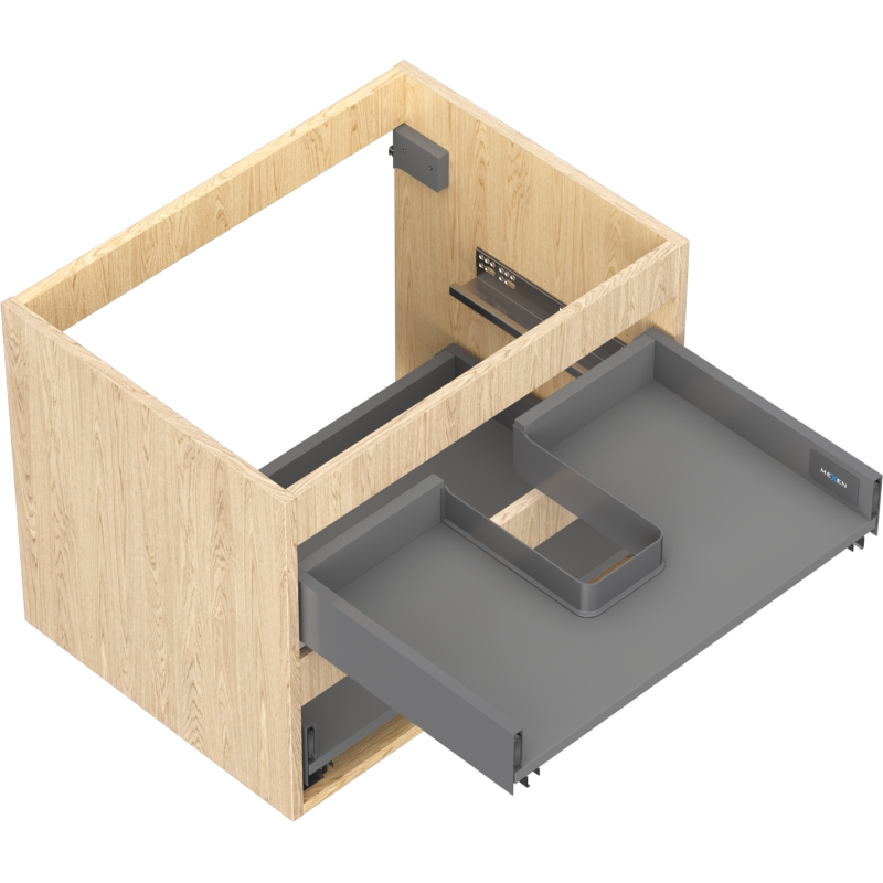 Mexen Box-A vonios spintelės korpusas 60 cm, 2 stalčiai, ąžuolas - 91AX0-0600-470-2-81