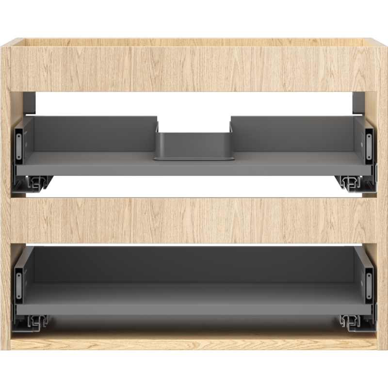 Mexen Box-A vonios spintelės korpusas 60 cm, 2 stalčiai, ąžuolas - 91AX0-0600-470-2-81