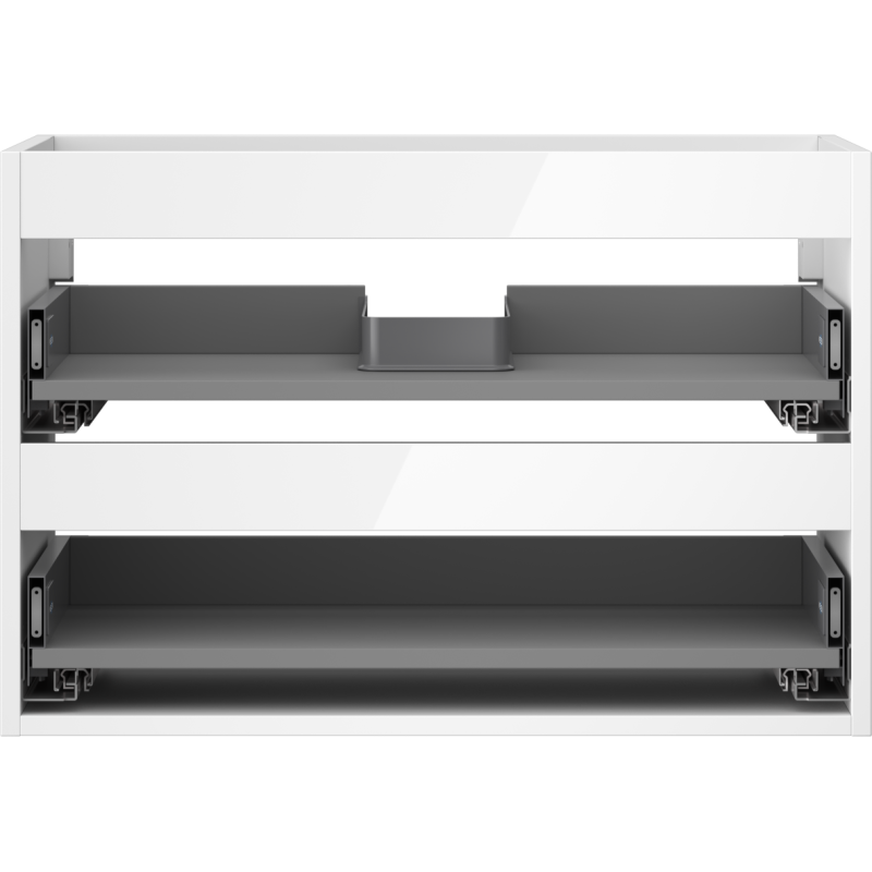 Mexen Box-A vonios spintelės korpusas 70 cm, 2 stalčiai, balta blizgi - 91AX0-0700-470-2-00